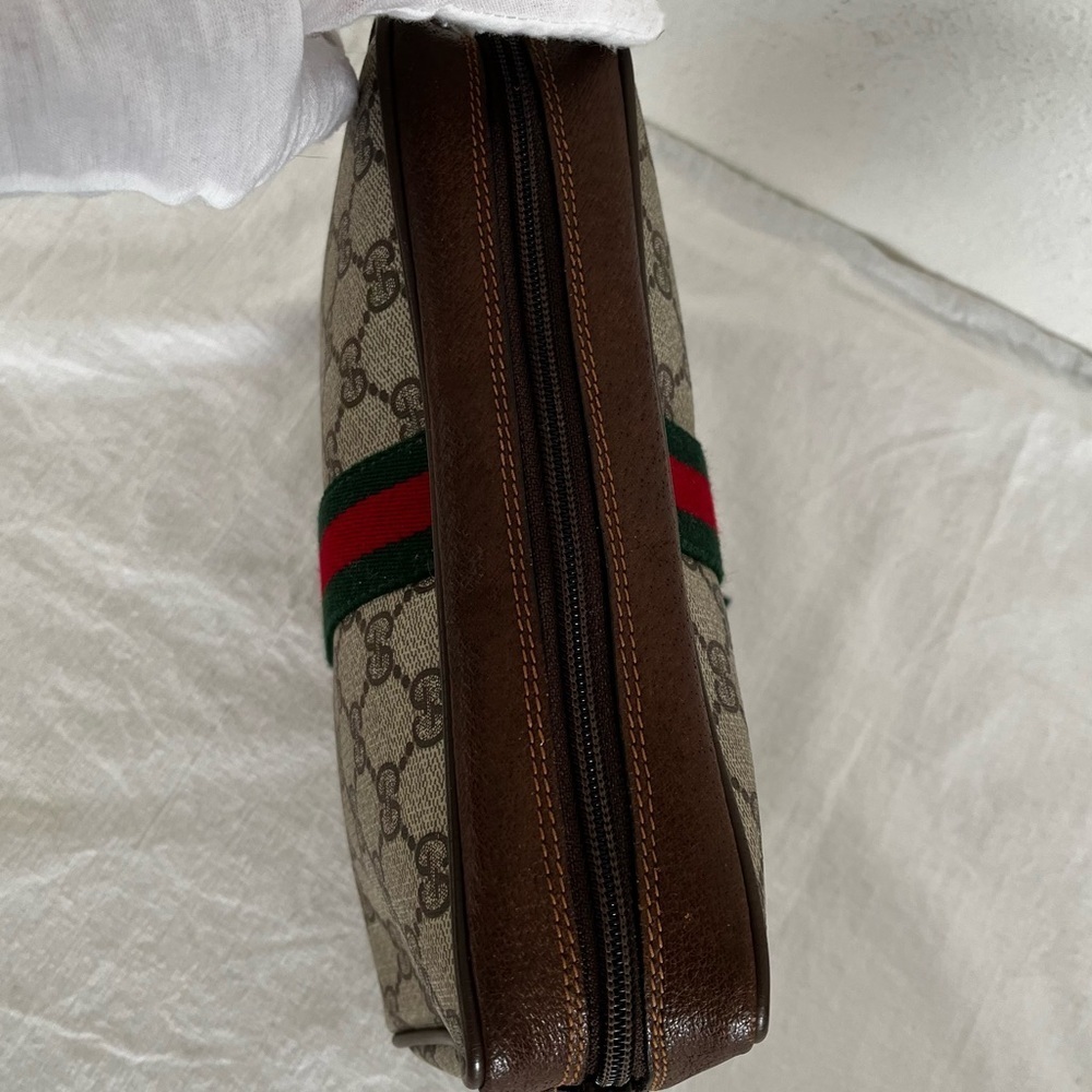 Gucci Supreme Cosmetic Pouch Web Stripe Late 70s-Early 80s Italy - Picture 11 of 16